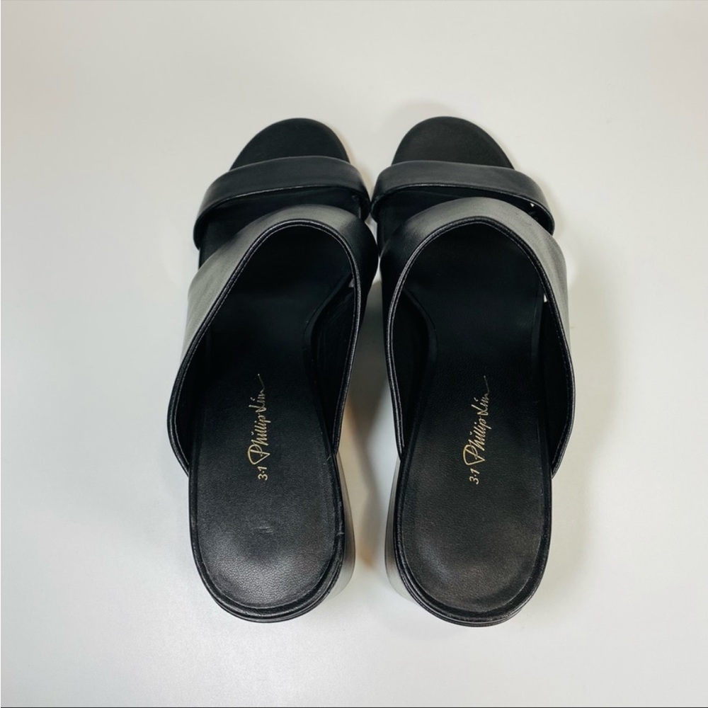 3.1 Phillip Lim Cube Leather Block Sandals Size 5.5
